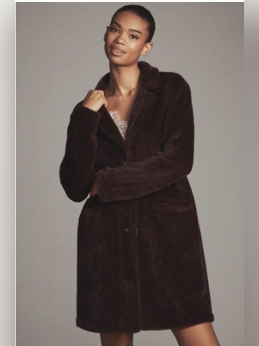 NWT Anthropologie Sanctuary Hometown Fuzzy Knit Coat